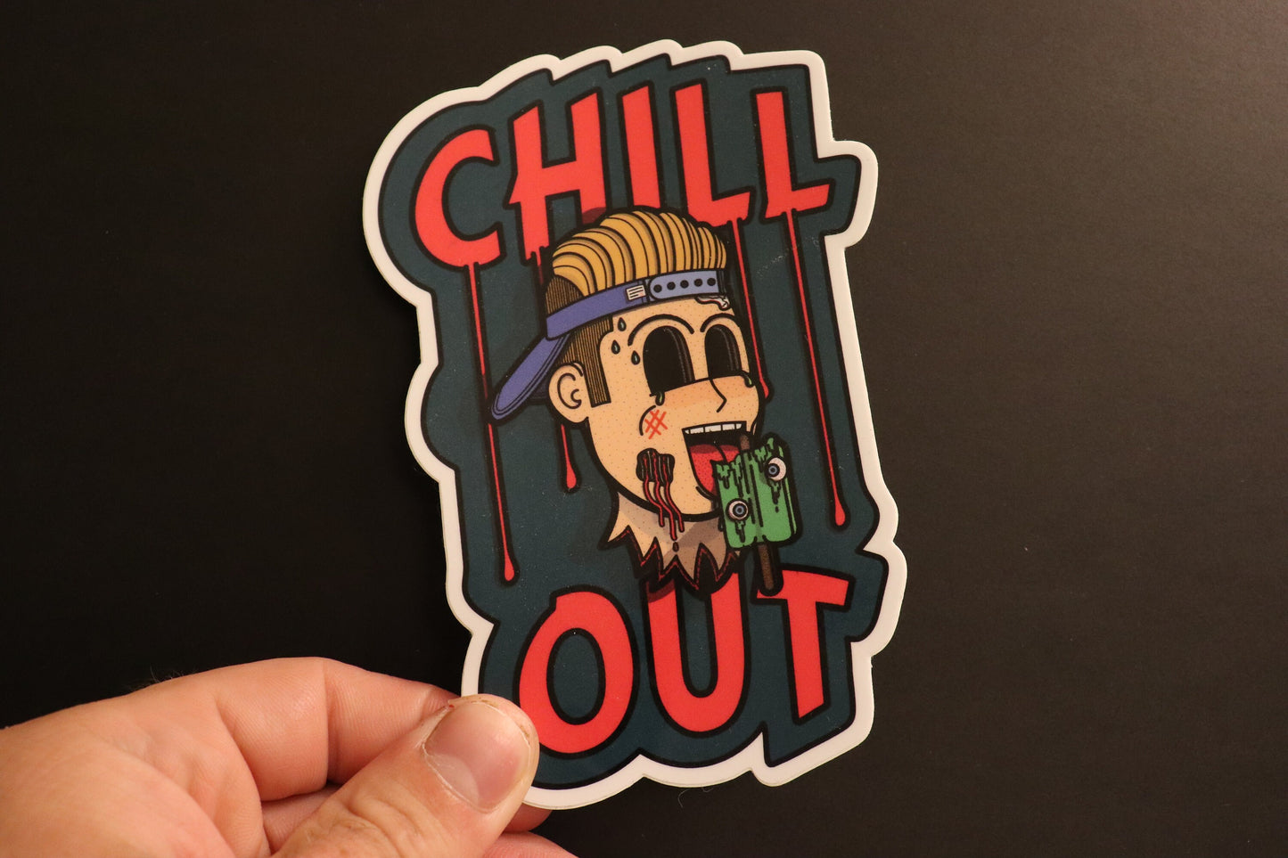 Zombie, Zombie Gifts, Horror Christmas, Scary Stickers, Waterproof Stickers, Car Bumper Stickers, Be More Chill Stickers, Horror, Chill