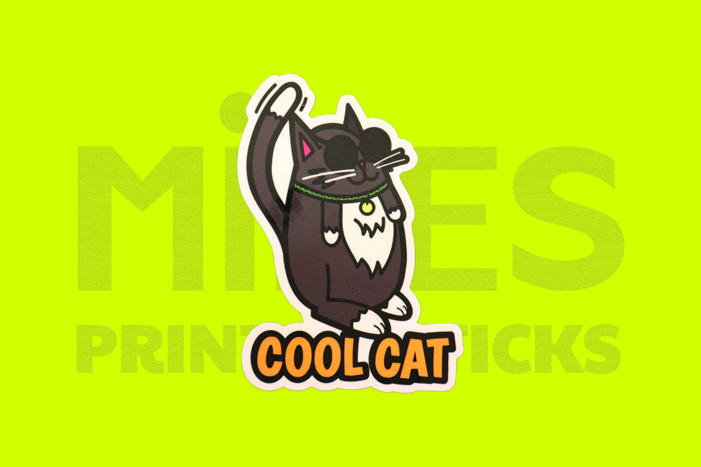 Cat Sticker, Pet Scrapbooking, Vinyl Cat, Funny Cat Decals, Animal Decal, Cat Stickers Laptop, Waterproof Vinyl Stickers, Cool Cat