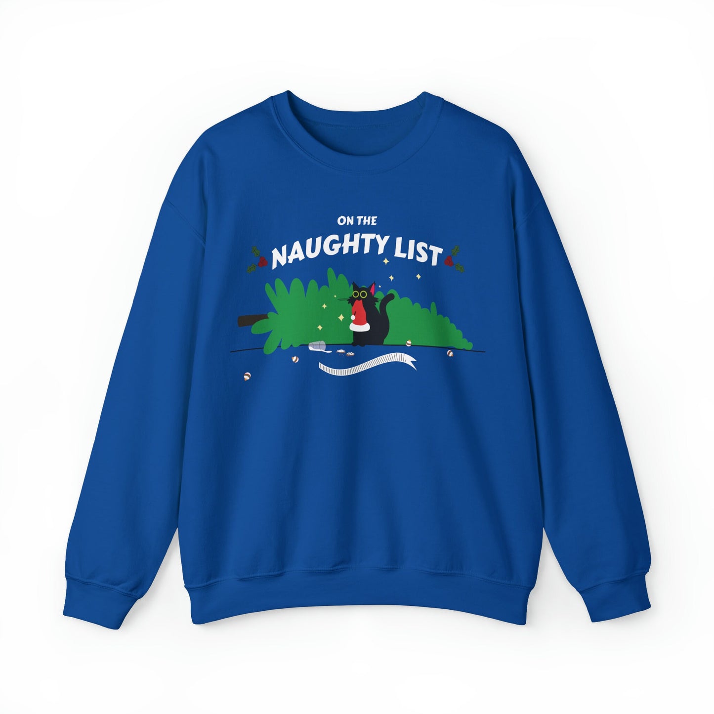 Ugly Christmas Cat Sweater, Pet Lover Crewneck, Funny Christmas Gift, Naughty Cat, Cat Parent, Holiday Cat Hoodie, Cat Lover Gift