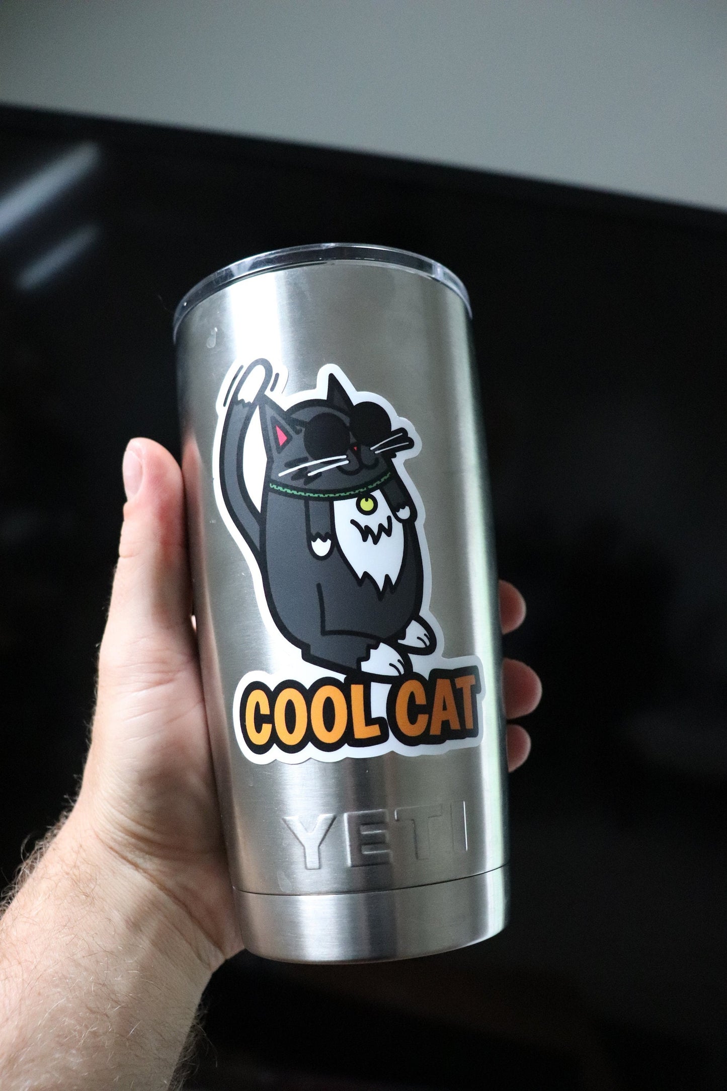 Cat Sticker, Pet Scrapbooking, Vinyl Cat, Funny Cat Decals, Animal Decal, Cat Stickers Laptop, Waterproof Vinyl Stickers, Cool Cat