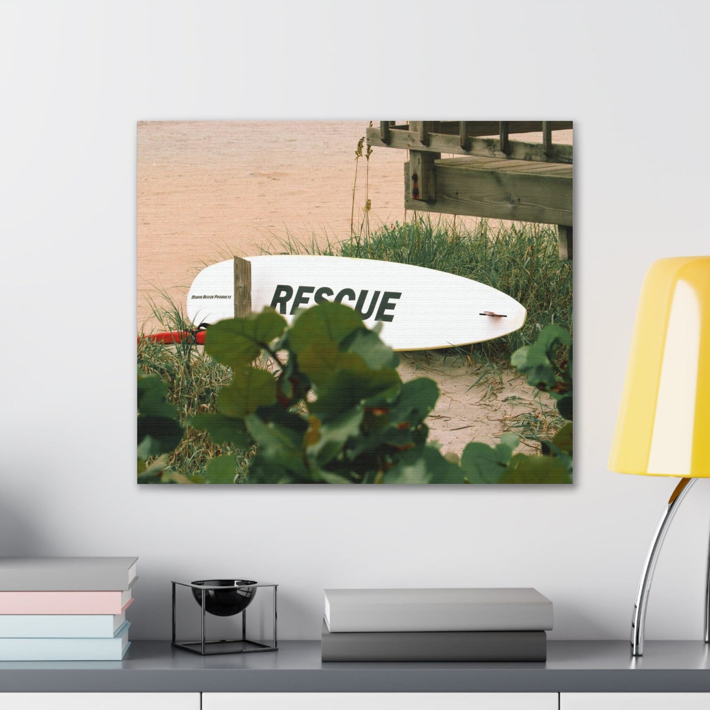 Surf Rescue, Surfing Canvas Wall Art, Wilmington Beach Photo Canvas, Beach Rescue, Beach Wall Print, Beach House Decor, First Responders Art