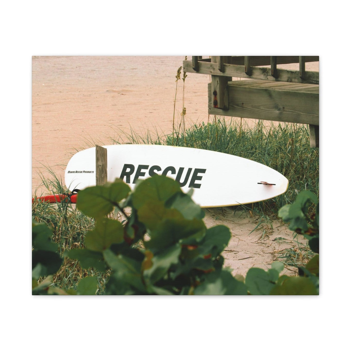 Surf Rescue, Surfing Canvas Wall Art, Wilmington Beach Photo Canvas, Beach Rescue, Beach Wall Print, Beach House Decor, First Responders Art