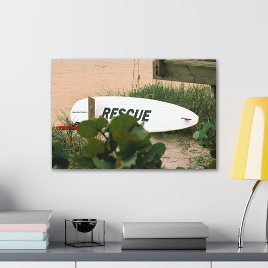 Surf Rescue, Surfing Canvas Wall Art, Wilmington Beach Photo Canvas, Beach Rescue, Beach Wall Print, Beach House Decor, First Responders Art