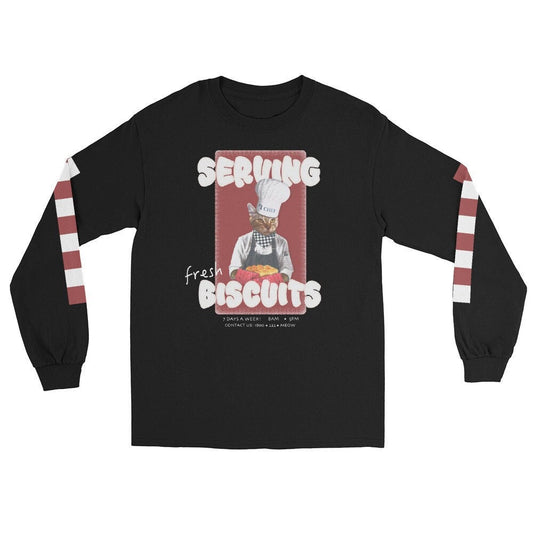 Cat Crew Neck, Cat T Shirt, Long Sleeve Cat Shirt, Shirts for Cat Lovers, Cat Apparel, Cat Gift for Cat Lovers, Food T-Shirts, Baking