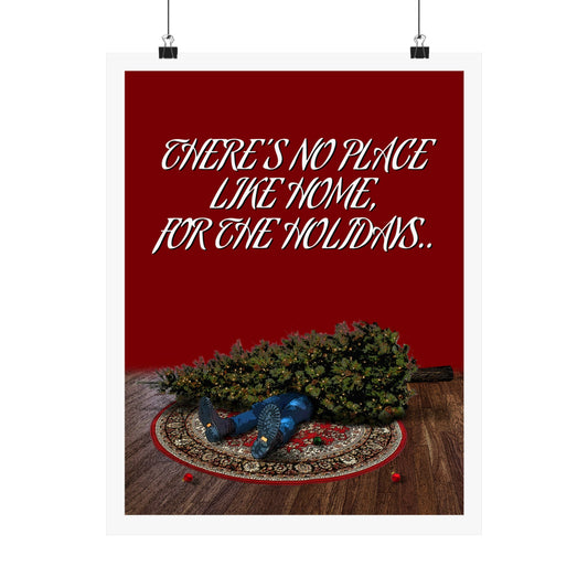 Christmas Wall Decor, There's No Place Like Home, Wizard of Oz, Christmas Holiday Art, X-mas Poster, Funny Holiday Decor, Gift for Dad
