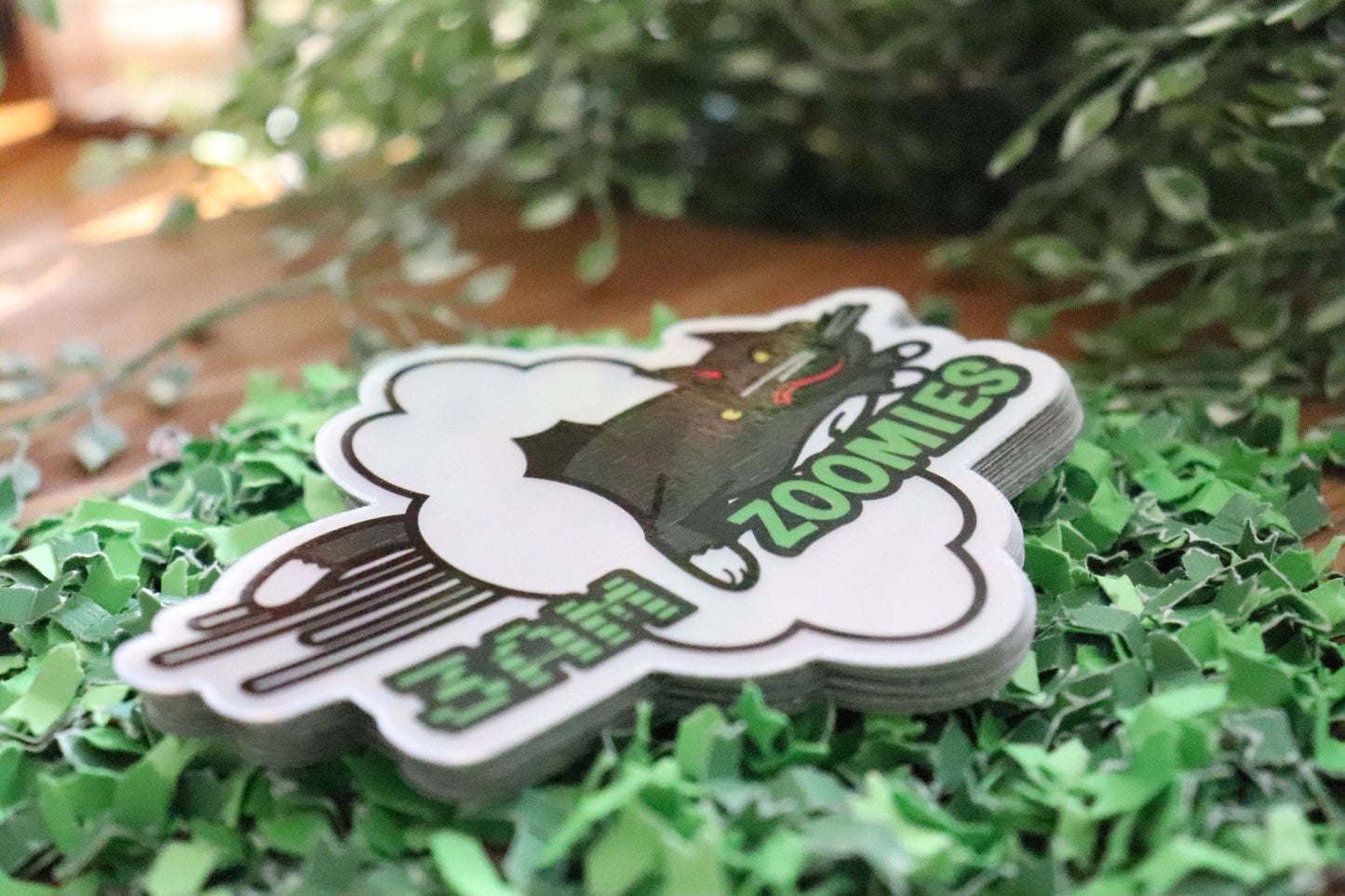 Cats,Cat Sticker,Pet Sticker,Hydroflask,Zoomies Cat,Vinyl Sticker,Animals,Holographic,Funny Cat Stickers,Relatable,3AM Zoomies,meme